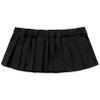 Fldy Womens Extreme Mini Dance Skirt Preppy Style Pleated Skirts Flare A Line Cosplay Dress Black One Size view 4