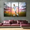 Famous Football Superstar 3 Pieces Canvas Wall Decor Poster Portuguese Professional Football Player Painting Artwork Canvas Print for Bedroom Living Room Decorations Framed Ready to Hang 60x40 in view 2