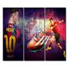 3 Panel Lionel Messi Poster Canvas Wall Art Sports Theme Wall Creative Art Paintings Modern House Decoration Canvas Wall Decor for Living Room Bedroom Posters Prints Framed Ready to Hang 60x40 in view 1