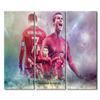 TISHIRON Soccer Superstar Poster Canvas Wall Art 3 Pieces Portuguese Professional Football Player Ronaldo Painting Large Art Canvas Decor Posters for Living Room Prints Framed Ready to Hang 60x40 in view 1