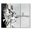 Cristiano Ronaldo Dos Santos Aveiro Canvas Wall Art World Cup Footballer Pictures Paintings 3 Pieces Large Wall Art Wrapped Posters for Living Room Office Prints Framed Ready to Hang 42x28 in view 1