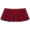 Fldy Womens Extreme Mini Dance Skirt Preppy Style Pleated Skirts Flare A Line Cosplay Dress Burgundy One Size view 3