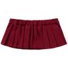 Fldy Womens Extreme Mini Dance Skirt Preppy Style Pleated Skirts Flare A Line Cosplay Dress Burgundy One Size view 4