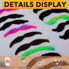 48 Pcs Fake Mustaches,16 Style Self Adhesive Novelty Mustache Stickers,Colorful Fake Beard,Fiesta Masquerade Party Supplies view 3