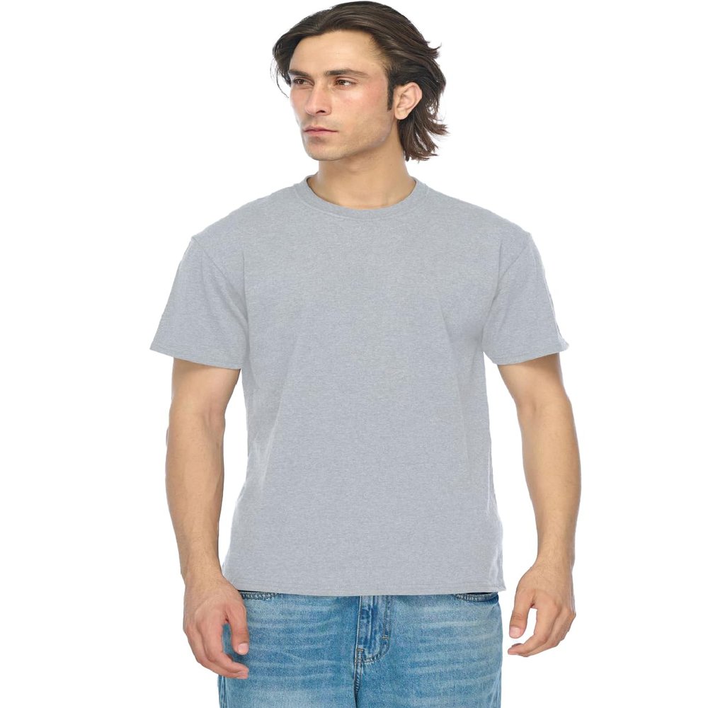 JustBlanks Unisex Short Sleeve Jersey V-Neck T-Shirt - 3005 - Silver - X-Large