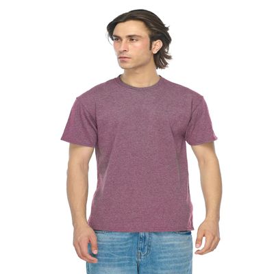 JustBlanks Unisex Short Sleeve Jersey V-Neck T-Shirt - 3005 - Vint HTH Maroon - Small