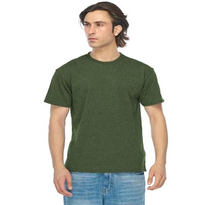 JustBlanks Unisex Short Sleeve Jersey V-Neck T-Shirt - 3005 - Military Green - X-Large