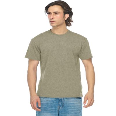 JustBlanks Unisex Short Sleeve Jersey V-Neck T-Shirt - 3005 - Khaki - Large