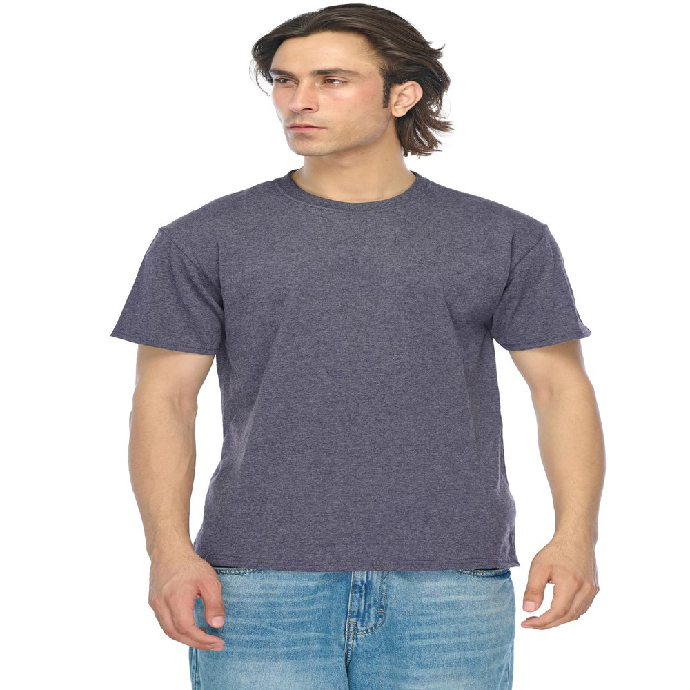 JustBlanks Mens Short Sleeve Tee Dri-Power Active 50/50 Cotton/Polyester Athletic Performance Crew T-Shirt for Men