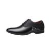 BORAMAX Men's Casual Dress Shoes Spring Summer Lace-Up Formal Shoes Low-Top Pointed Toe Footwear Gentleman Oxford Shoes Black view 1