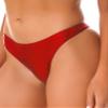 ACSUSS Women Oily Glossy Shorts Sexy Solid Bikini Bottoms Shiny Silky Smooth Pants Sexy Tights Underwear Red X-Large view 2