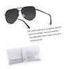 ANDWOOD Oversized Aviator Sunglasses for Women Men Big Large Rimless Metal Frame with Spring Hinges Sun glasses Black Shades view 2