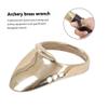 TOSSPER Archery Thumb Ring, Brass Archery Finger Protective Guard Ring Sports Recurve Bow Arrow Trigger Finger Glove for Outdoor Hunting view 3