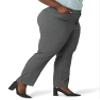 Lee Women's Plus Size Wrinkle Free Relaxed Fit Straight Leg Pant, Black/White Rockhill Plaid, 22 Plus Long view 2