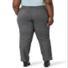 Lee Women's Plus Size Wrinkle Free Relaxed Fit Straight Leg Pant, Black/White Rockhill Plaid, 22 Plus Long view 3