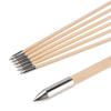 ZSHJGJR 32" Traditional Wooden Arrows Archery Hunting Arrows Wooden Arrow Shaft Arrows Practice Targeting with Turkey Feathers Fletching for Traditional Recurve Bow Longbow 6/12pcs (White, 12) view 3
