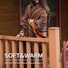 ACUSHLA Merino Wool Blanket - Soft Warm Thick Washable Large Bed Couch Camping Outdoor Travel Throw Blanket All Seasons, Flame Brown 79X63 view 2