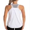 Aeuui Womens Workout Tops for Women Racerback Tank Tops Mesh Yoga Shirts Athletic Running Tank Tops Sleeveless Gym Clothes White view 1