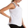 Aeuui Womens Workout Tops for Women Racerback Tank Tops Mesh Yoga Shirts Athletic Running Tank Tops Sleeveless Gym Clothes White view 3