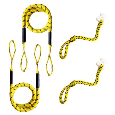 Bungee Dock Line for Boats and Boat Tube Towable Rope Quick Connector Bundle