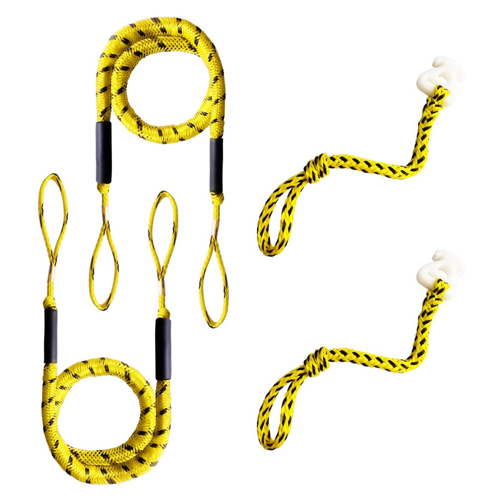 Bungee Dock Line for Boats and Boat Tube Towable Rope Quick Connector Bundle