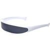 Lipfer Glasses Mirrored Narrow Single Lens Robot Futuristic Sunglasses Cosplay Costume Eyeglasses Photo Props view 1