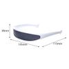 Lipfer Glasses Mirrored Narrow Single Lens Robot Futuristic Sunglasses Cosplay Costume Eyeglasses Photo Props view 2