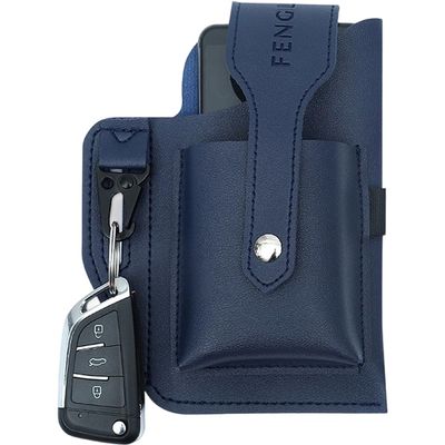 Belt Waist Bag Leather Cell Phone Retro Loop Waist Holder Pouch Case Belt Loop Multitool Sheath with Key Holder
