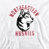 Northeastern University Official Huskies Logo Unisex Adult Pull-Over Hoodie,White, X-Large view 2