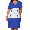 Adugen Origei Honduras Flag Loose Pocket Dress Womens Dresses Summer Dress for Women Casual T-Shirt Dress L view 1