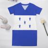 Adugen Origei Honduras Flag Loose Pocket Dress Womens Dresses Summer Dress for Women Casual T-Shirt Dress L view 3