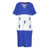 Adugen Origei Honduras Flag Loose Pocket Dress Womens Dresses Summer Dress for Women Casual T-Shirt Dress L view 4