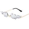 Lipfer Fire Flame Sunglasses Women Men Rimless Wave Glasses Eyewear Narrow Glasses view 2