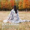 ACUSHLA Merino Wool Camp Blanket - Warm Thick Washable Large Bed Couch Camping Outdoor Sleeping Patio Throw Blanket All Weather, Scandinavia-Grey 79X63 view 2