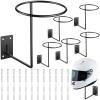 Potchen 6 Pack Helmet Hanger Wall Mount Motorcycle Helmet Rack Metal Ball Holder for Basketball Volleyball Football Multifunctional Display Hook Stand for Cap Hat Wig Riding Jacket Coat view 1