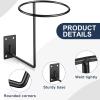 Potchen 6 Pack Helmet Hanger Wall Mount Motorcycle Helmet Rack Metal Ball Holder for Basketball Volleyball Football Multifunctional Display Hook Stand for Cap Hat Wig Riding Jacket Coat view 3