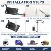 Potchen 6 Pack Helmet Hanger Wall Mount Motorcycle Helmet Rack Metal Ball Holder for Basketball Volleyball Football Multifunctional Display Hook Stand for Cap Hat Wig Riding Jacket Coat view 4