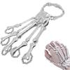 1pc Skeleton Hand Halloween Bracelet Punk Gothic Skeleton Bone Hand Claw Skull Bracelet Party Jewelry (Silver) view 1