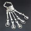 1pc Skeleton Hand Halloween Bracelet Punk Gothic Skeleton Bone Hand Claw Skull Bracelet Party Jewelry (Silver) view 2