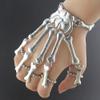 1pc Skeleton Hand Halloween Bracelet Punk Gothic Skeleton Bone Hand Claw Skull Bracelet Party Jewelry (Silver) view 3