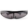 Lipfer Glasses Mirrored Narrow Single Lens Robot Futuristic Sunglasses Cosplay Costume Eyeglasses Photo Props view 2