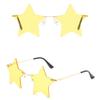 Lipfer 1pc Rimless Sunglasses Five-Pointed Star Shaped Glasses Unique Personality Pentagram Glasses Funky Sunglasses view 2
