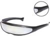 Lipfer Glasses Mirrored Narrow Single Lens Robot Futuristic Sunglasses Cosplay Costume Eyeglasses Photo Props view 2