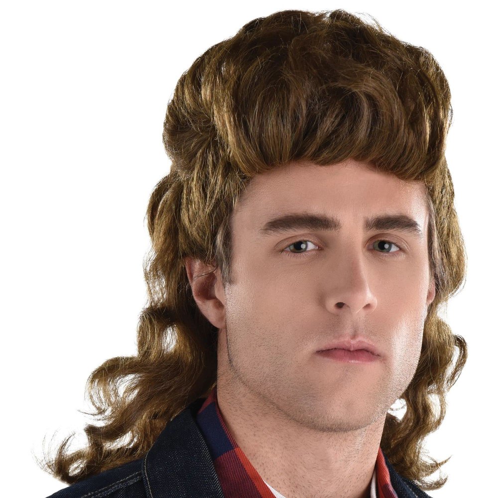 Men's Mullet Wig | Brown | 1 Pc.