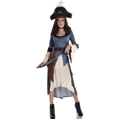 Amscan Posh Pirate Costume For Women, X-Large (14-16) - Comfortable & Multicolor Outfit, Perfect For Halloween, Costume Parties & Role-Play - 1 Set