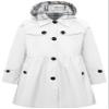 Betusline Girl Trench Coat, Long Sleeve Casual Windbreaker Jacket Outwear Overcoat Dress Coats for Girls, White, 3-4T = Tag 110 view 1