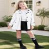 Betusline Girl Trench Coat, Long Sleeve Casual Windbreaker Jacket Outwear Overcoat Dress Coats for Girls, White, 3-4T = Tag 110 view 2