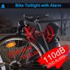 NineLeaf Smart Bike Taillight with Remote Control, USB Rechargeable 110DB Anti-Theft Bicycle Alarm Tail Light with Automatic Brake Light, IP54 Cycling Rear Light 2 Pack view 3