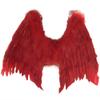 Red Devil Feather Wings (12" x 18") - 1 Pc. - Eye-Catching Design, Best For Halloween, Cosplays & Fun Parties view 1