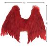 Red Devil Feather Wings (12" x 18") - 1 Pc. - Eye-Catching Design, Best For Halloween, Cosplays & Fun Parties view 2